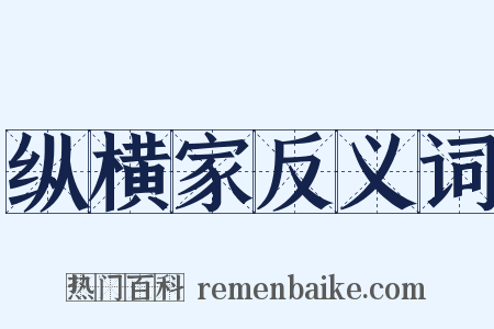 纵横家反义词是什么意思的图片